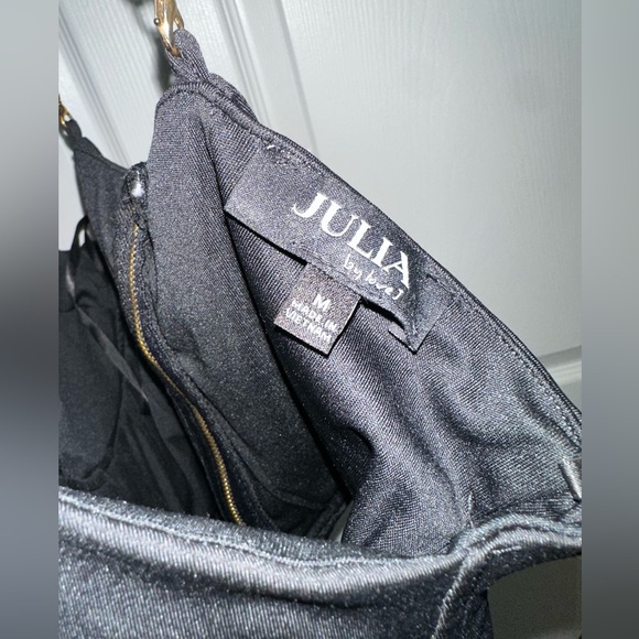 Party crop top with gold chains! satin and sexy! NWOT - Picture 5 of 7